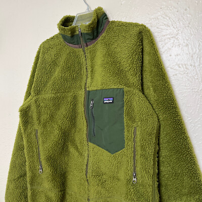 Patagonia Jacket Mens S Green Classic Retro X Deep Pile Fleece