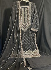 Brand - ASIM JOFA - Premium Twisted Silk Emb 3 Pc Suit -LARGE Size - $68