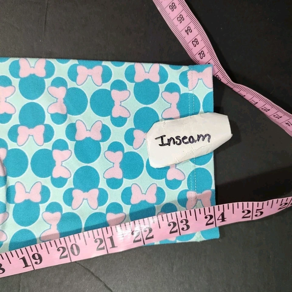 Leggings femininas LuLaRoe 24" azul Minnie Mouse elástico tornozelo sistema operacional tamanho único 24  - Imagem 4 de 4