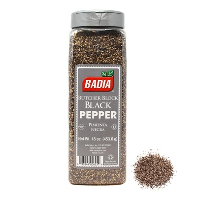 Badia Black Pepper Butcher Block 16 Ounce