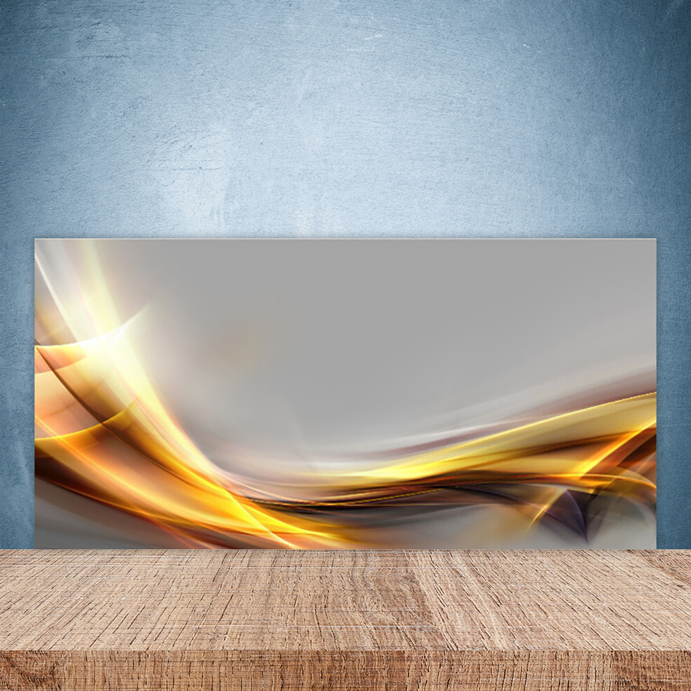 Panneau de cuisine en verre 100x50 cm motif abstrait pour protection murale de hotte
