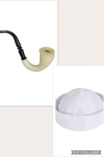 Popeye The Sailor Hat And Pipe Combo 