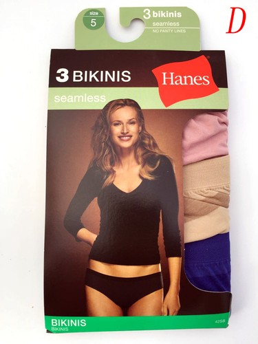 "Bragas para mujer Hanes BIKINIS 3 paquetes 42SBWP sin costuras NUEVAS ""Sin líneas de panty" - Imagen 4 de 18
