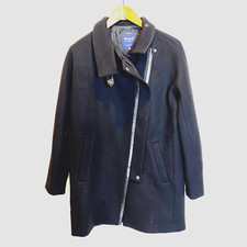Madewell City Grid Coat Womens Asymmetrical Zip Size 4 Style E2236