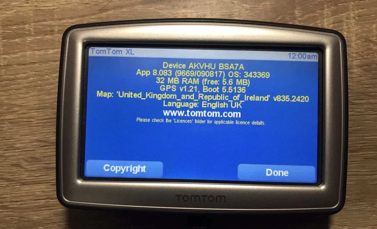 TomTom XL GPS Navigation System United Ireland 4EG0.001.13 N14644 | eBay