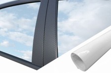 6x Premium A B C Column Door Trims Car Film Set White Gloss for many Vehicles