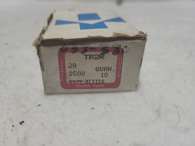 Gould Shawmut TR 2R 2A 250V  Box of 9 Tri-onic Time Delay Fuses TR2R