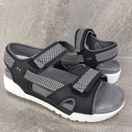 Ryka Sandalen Damen 9 M schwarz & weiß Rosline elastisch Gore Sportschuhe
