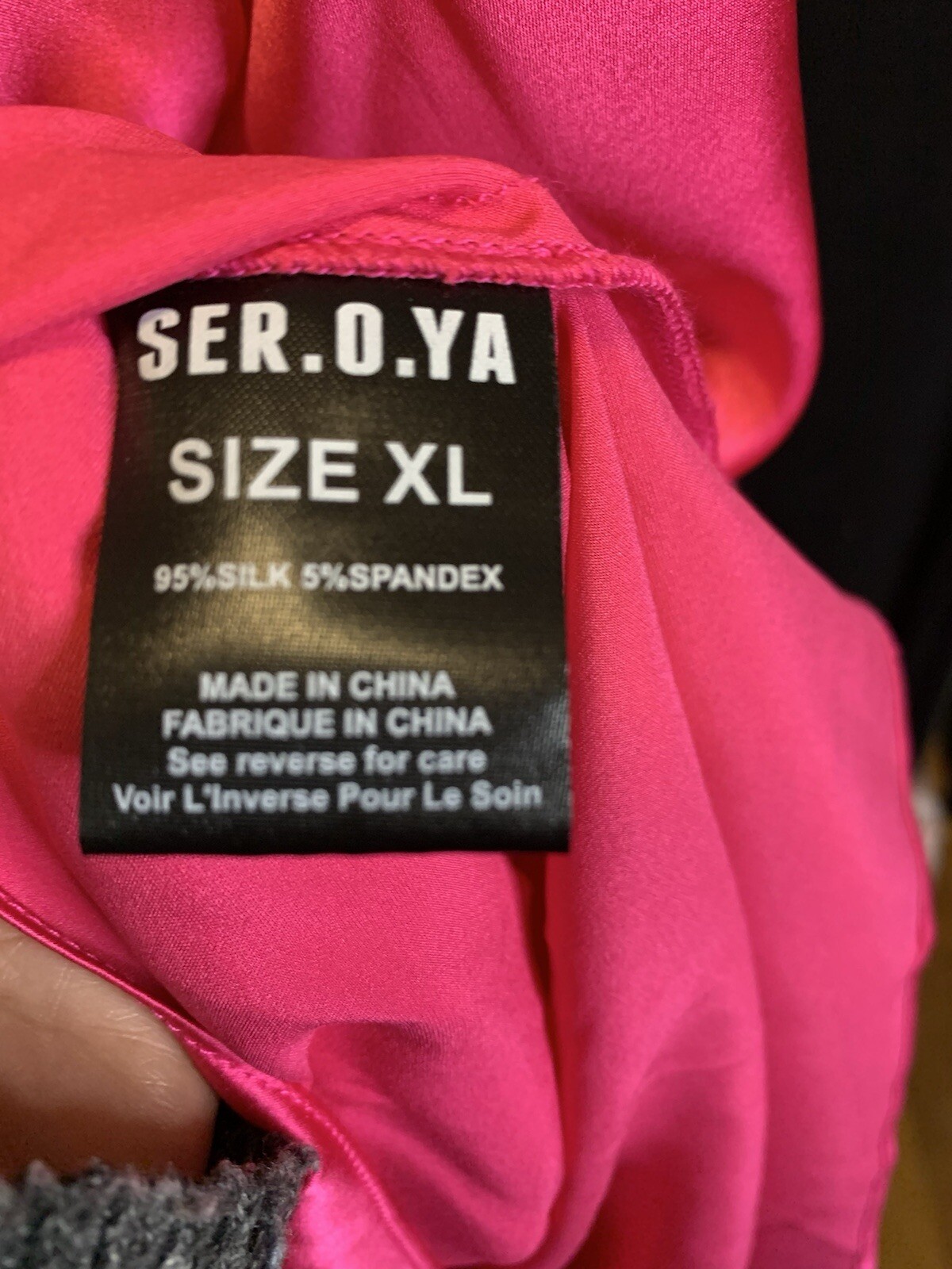 NWT Ser.O.Ya Hot Pink Sz Xl Silk