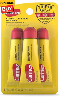 Classic Lip Balm, 0.35 Ounce (Pack of 3)