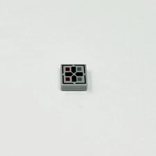 3070pb096 LEGO Parts CROSS Tile 1x1 w/ Groove LIGHT BLUISH GRAY (1)