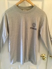 Vtg Syracuse University Long Sleeve Shirt Unisex Sz.S Gray