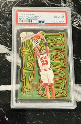 1996 METAL #5 MICHAEL JORDAN NET—RAGEOUS PSA 10 POP 18 | eBay