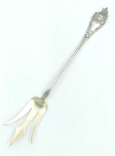 Antique Mechanics Sterling Co. Art Nouveau Winged Cherub 3 Tine Fork 8" MONO-JKL