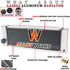 ALUMINUM RADIATOR 4-ROW FOR BOBCAT SKID STEER 645 743B 743 743DS#6630186 6648820