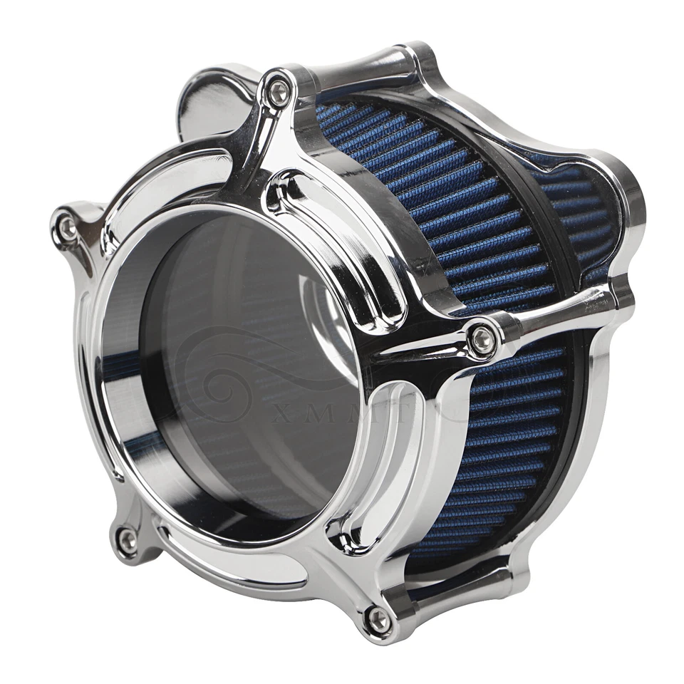 Chrome CNC Air Cleaner Filter For Harley Touring Electra Tri Glide Ultra Classic - Изображение 3 из 4