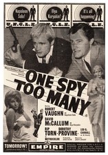 'One Spy Too Many' - Robert Vaughn - David McCallum - UK Newspaper Advert 1966
