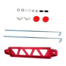 Car Battery Hold Down Kit, Triangular Five-hole Alloy Car Battery Hold 1 PC Red
