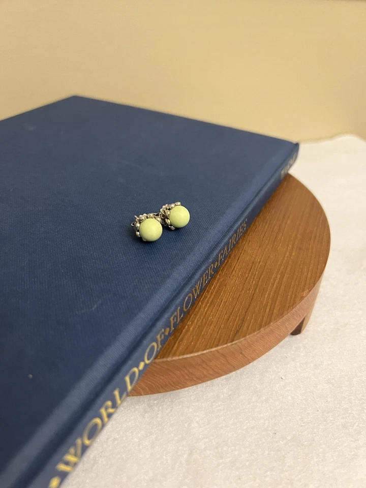 Aretes Ann King crisoprasa de limón de plata de ley Foto 4 de 4