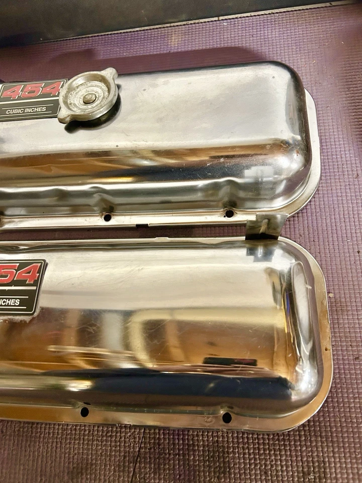 1970 CHEVELLE NOVA CORVETTE 454 LS 5/ LS 6 Chrome VALVE COVERS - Image 4 of 4
