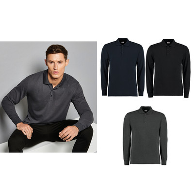 Kustom Kit Classic Fit Long Sleeved Pique Polo Shirt KK430 - Casual Polo Shirt