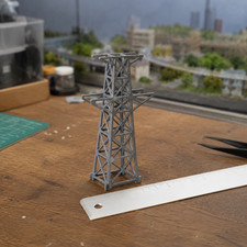 Strommast und Solarpanel Modell f&uuml;r Architektur, f&uuml;r Landschaften - f&uuml;r Vitrine