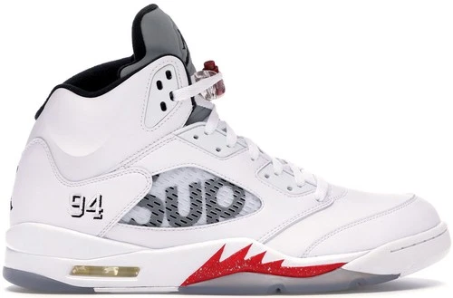 Supreme x Air Jordan 5 Retro White