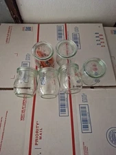 Weck Rundrand Glass 60 Jars (6) Canning Jelly Jars New