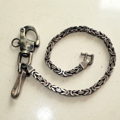 Biker Wallet Chain Hosenkette Herren Massiv Messing Königskette Rockabilly