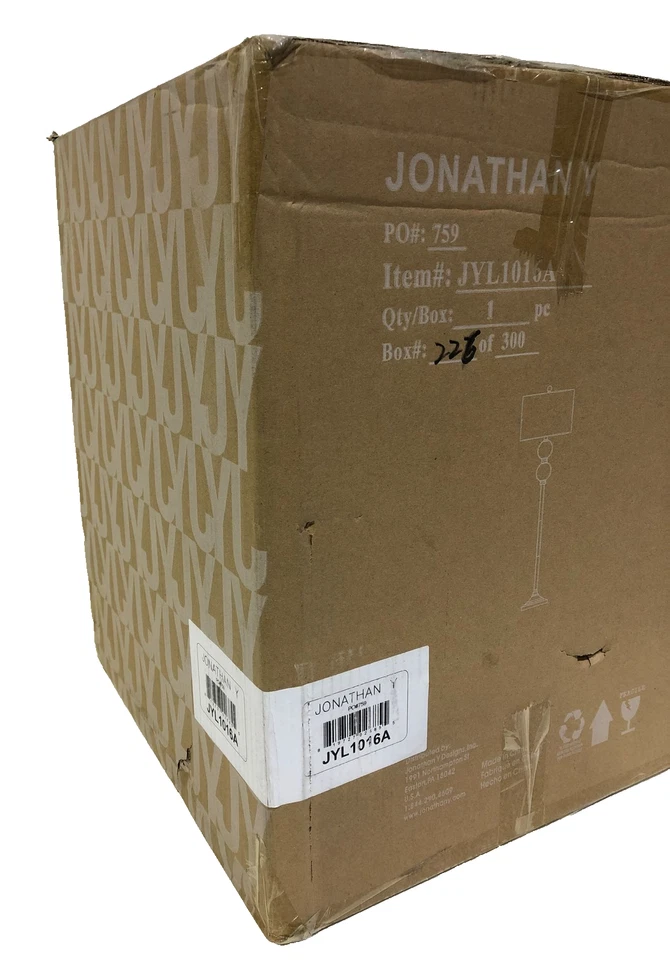 Jonathan Y January 60 in. Oil rubbed Bronze Mercury Glass Linen Shade Floor Lamp - Image 3 of 3