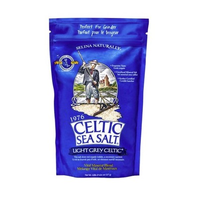 GMP Certified Light Grey Mineral Salt   70+ Trace Minerals, ½ Pound Resealable