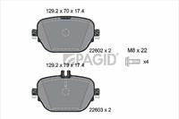 Bremsbelagsatz Scheibenbremse Pagid T2650N FüR Mercedes Klasse Model S213 W213