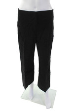 Theory Womens Zip Pleated Lined Sleek Wide Leg Dress Pants Black Size 06