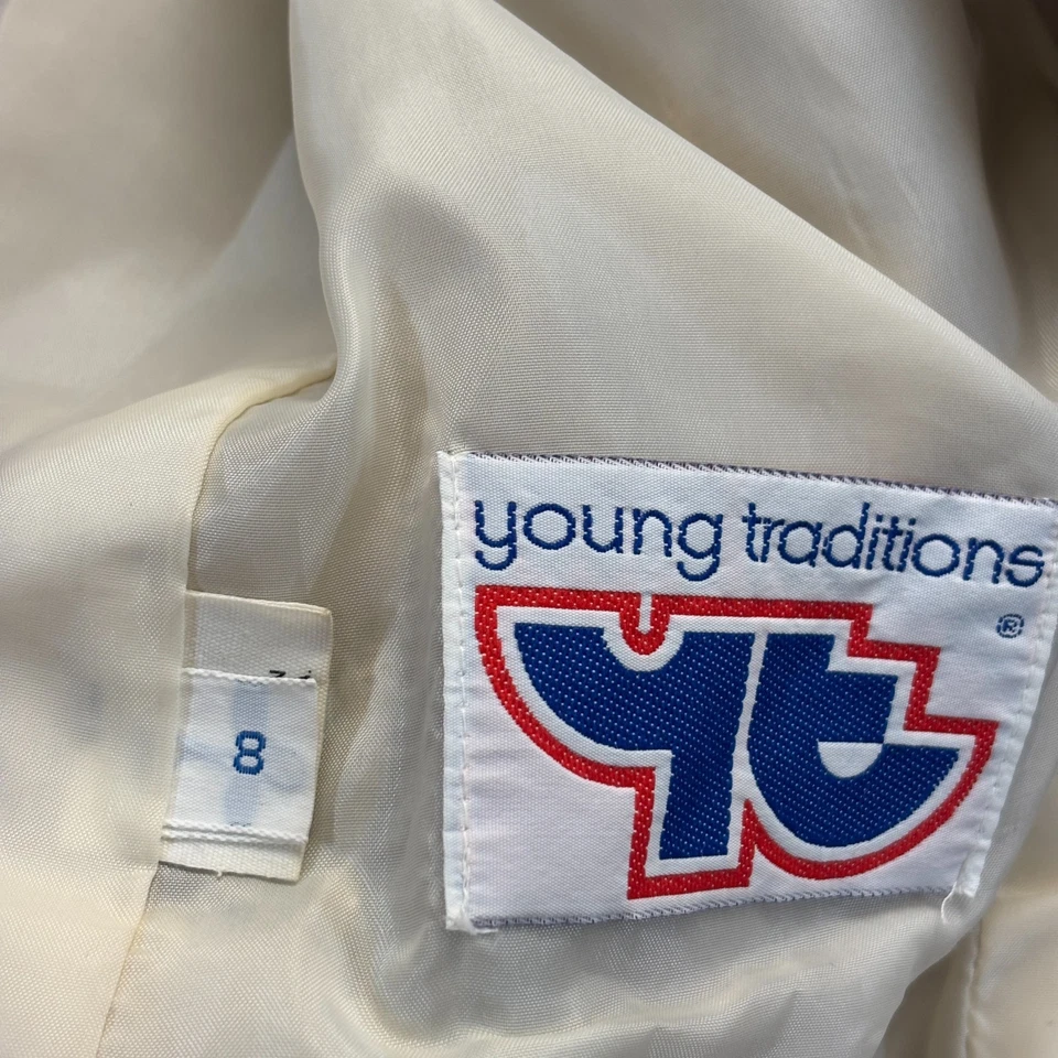 Chaqueta de tweed recortada vintage Young Traditions para mujer talla 8 Academia Foto 3 de 4