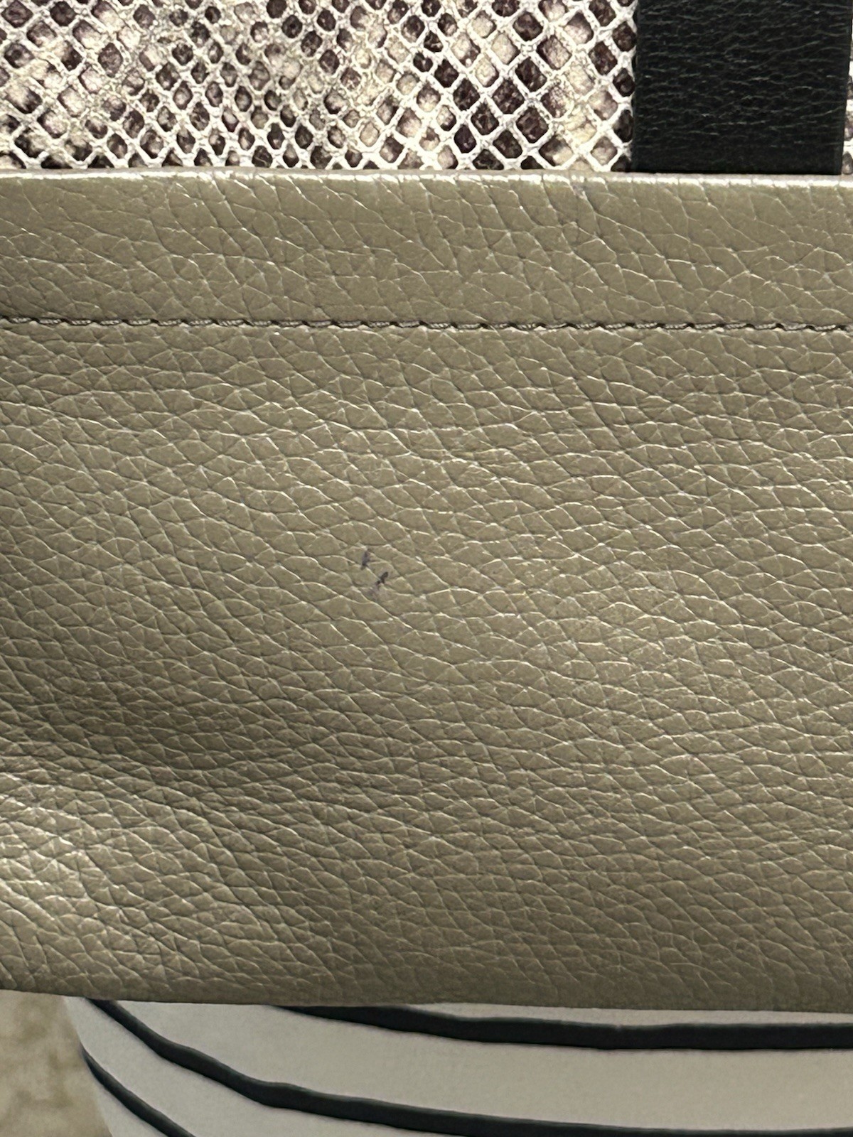 Fossil Kinley Small Crossbody Bag Leather Snake Print Taupe Multi image 7
