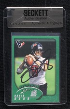 BAS 2002 Topps Rookie David Carr #311 Seal of Authenticity Auto 3c7