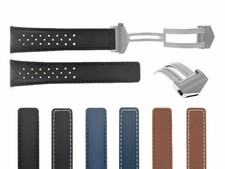 20-22MM LEATHER STRAP BAND FOR TAG HEUER CARRERA CV2010 PERFORAT CLASP FC5037,40