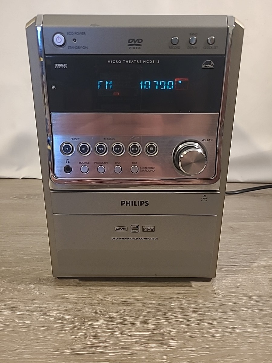 Philips MCD515/37 DVD Micro Home Theater System Cassette DVD/DIVx