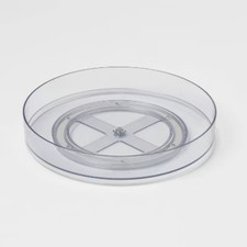 11" Low Plastic Lazy Susan Turn Table: Kitchen Cabinet Organizer,Stainless Steel