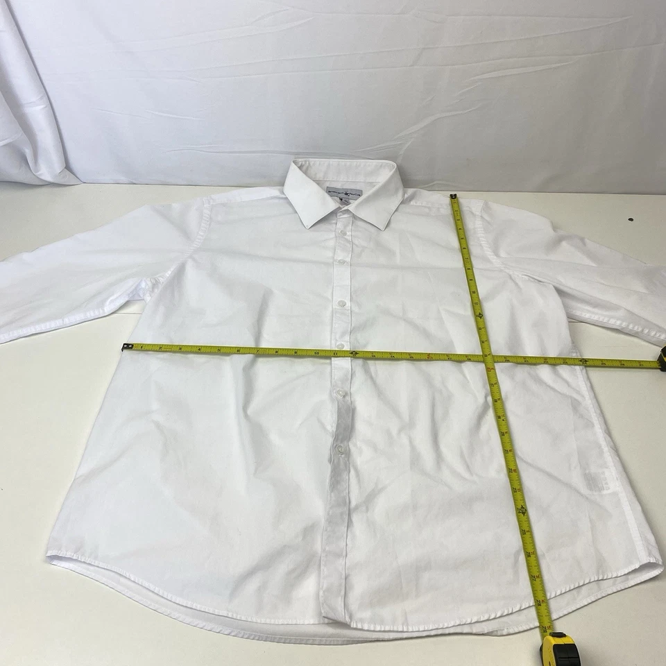 Camisa de vestir Beverly Hills Polo Club XL extra grande blanca lisa para hombre Foto 2 de 4