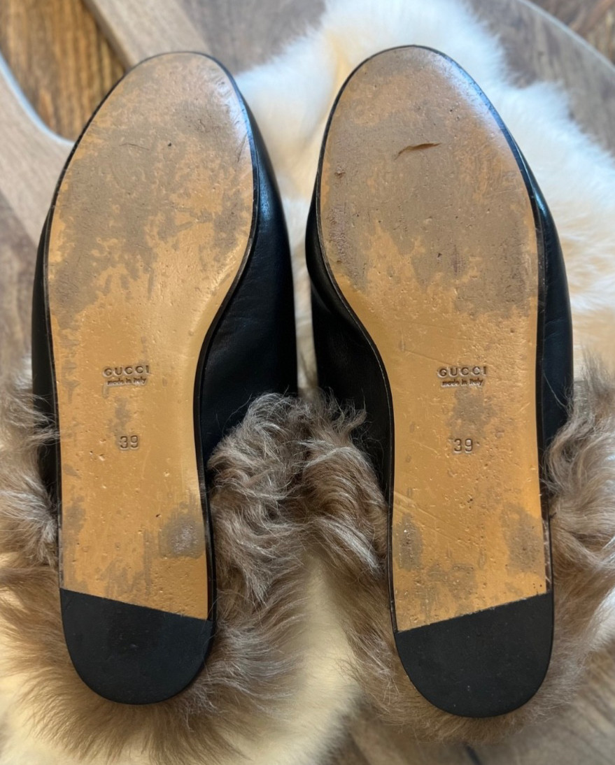 Authentic Gucci Princetown Fur-Lined Horsebit Mule Size 39 (8/8.5) image 3
