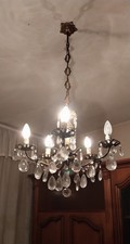 LAMPADARIO VINTAGE CRISTALLI DI BOEMIA.