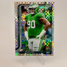 2025 Topps Chrome Jordan Davis Silver X-Fractor #249 Eagles C01