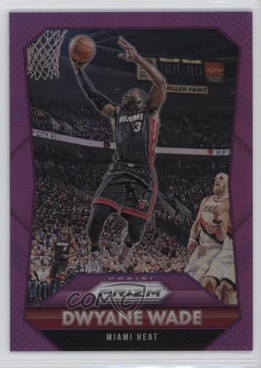 2015-16 Panini Prizm Purple Prizm 5/99 Dwyane Wade #64 HOF k2f