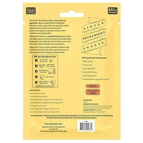 Yaky Mixed Yellow Yak Dog Chew Treat 9.9 Ounce Bag for Dogs - Image 2 of 2