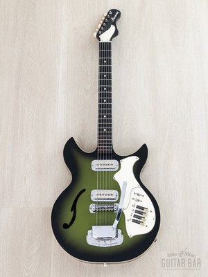 1971 Harmony Rebel H82G Vintage Hollowbody Guitar w/ DeArmond Gold