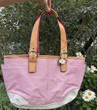 Rare Vintage Coach Pink Soho Tote, Silver Hardware, Zip, Inner Pockets