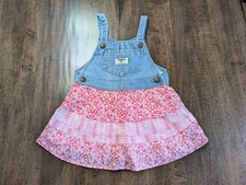 Denim OSHKOSH B'gosh BABY GIRL Roomper/Dress w/Ruffled SKIRT size 24M PREOWN