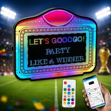 World Cup LED Bottle Service Sign App Programmable Scrolling Text Bar Presenter