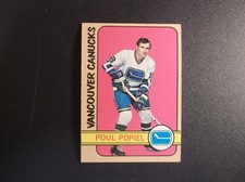 1972-73 Topps Hockey Poul Popiel Card # 142